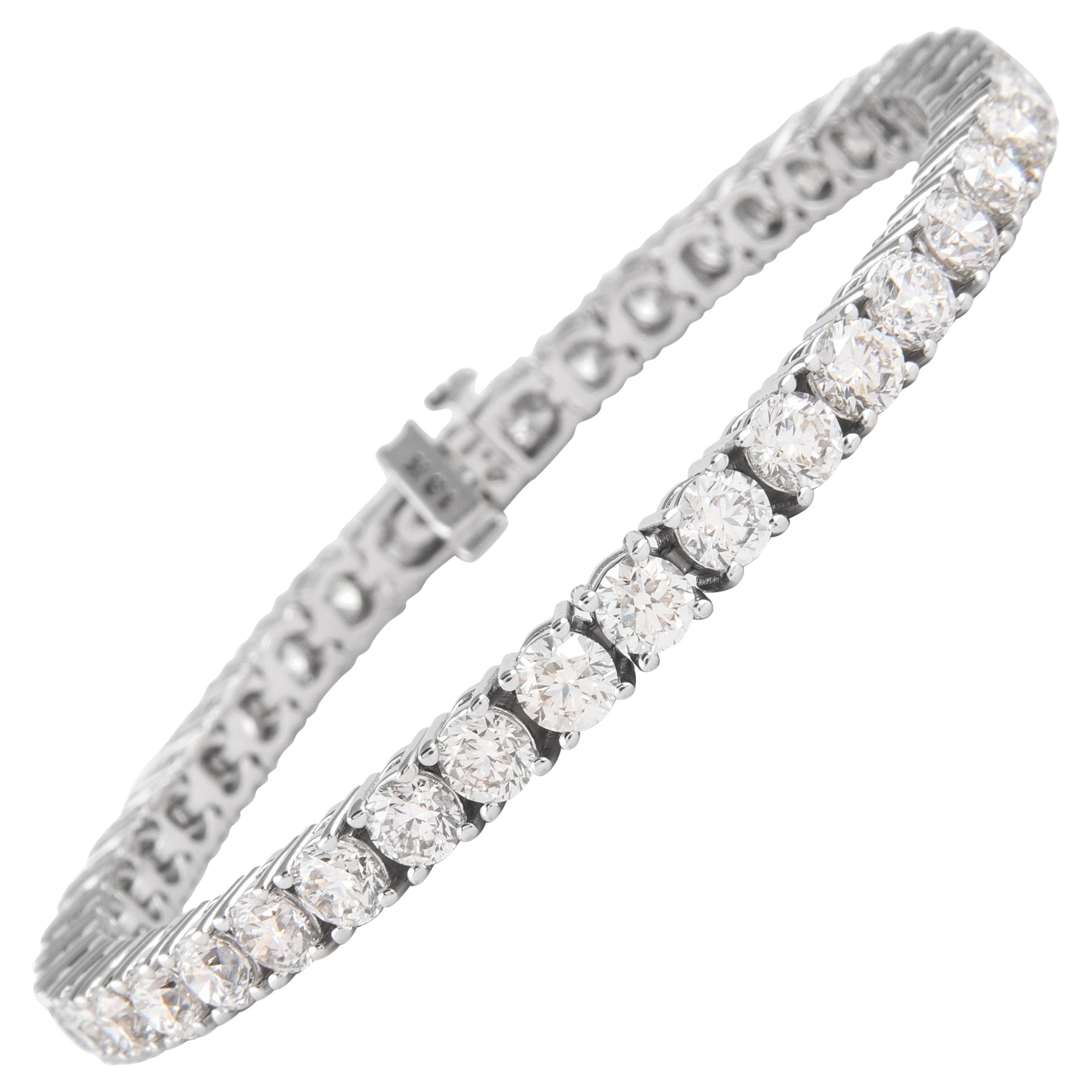 Alexander Beverly Hills Bracelet tennis en or blanc 18 carats avec diamants 12,86 carats G VS en vente