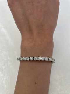 Alexander Beverly Hills Bracelet tennis en or blanc 18 carats avec diamants 13,16 carats