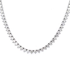 Alexander Beverly Hills 13.48ct Diamond Three-Prong Tennis Necklace 18k