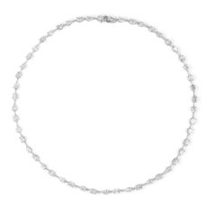 Alexander Beverly Hills 13.92ct Oval & Pear Diamond Tennis Necklace 18k