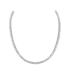 Alexander Beverly Hills 14.08ct Diamond Tennis Necklace 18k White Gold
