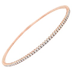 Alexander Beverly Hills Brazalete de tenis flexible con diamantes de 1.47 ct Oro rosa