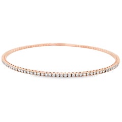 Flexibler Alexander Beverly Hills-Tennisarmreif aus Roségold mit 1.47 Karat Diamanten