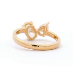 Alexander Beverly Hills 1.47ct Oval & Pear Diamond Toi Et Moi Ring 18k