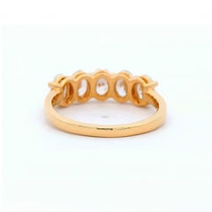 Alexander Beverly Hills 1.50ct Oval Diamond Half Eternity Band 18k Yellow Gold