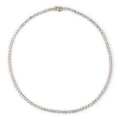 Alexander Beverly Hills 15.68ct Diamond Tennis Necklace 18k Yellow Gold 16in