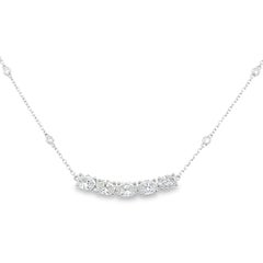 Alexander Beverly Hills 1.61ctt Oval Diamond Pendant Necklace 18k White Gold