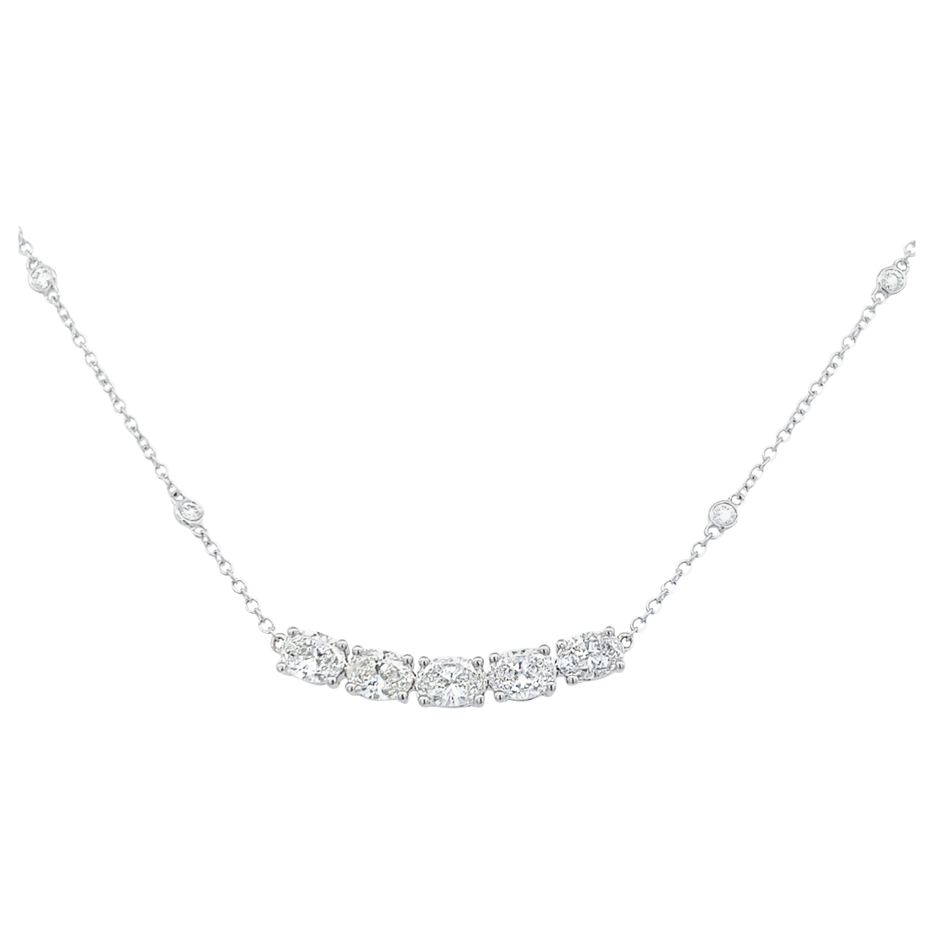 Alexander Beverly Hills - Collana con diamanti ovali da 1,61 carati - Oro bianco 18 carati