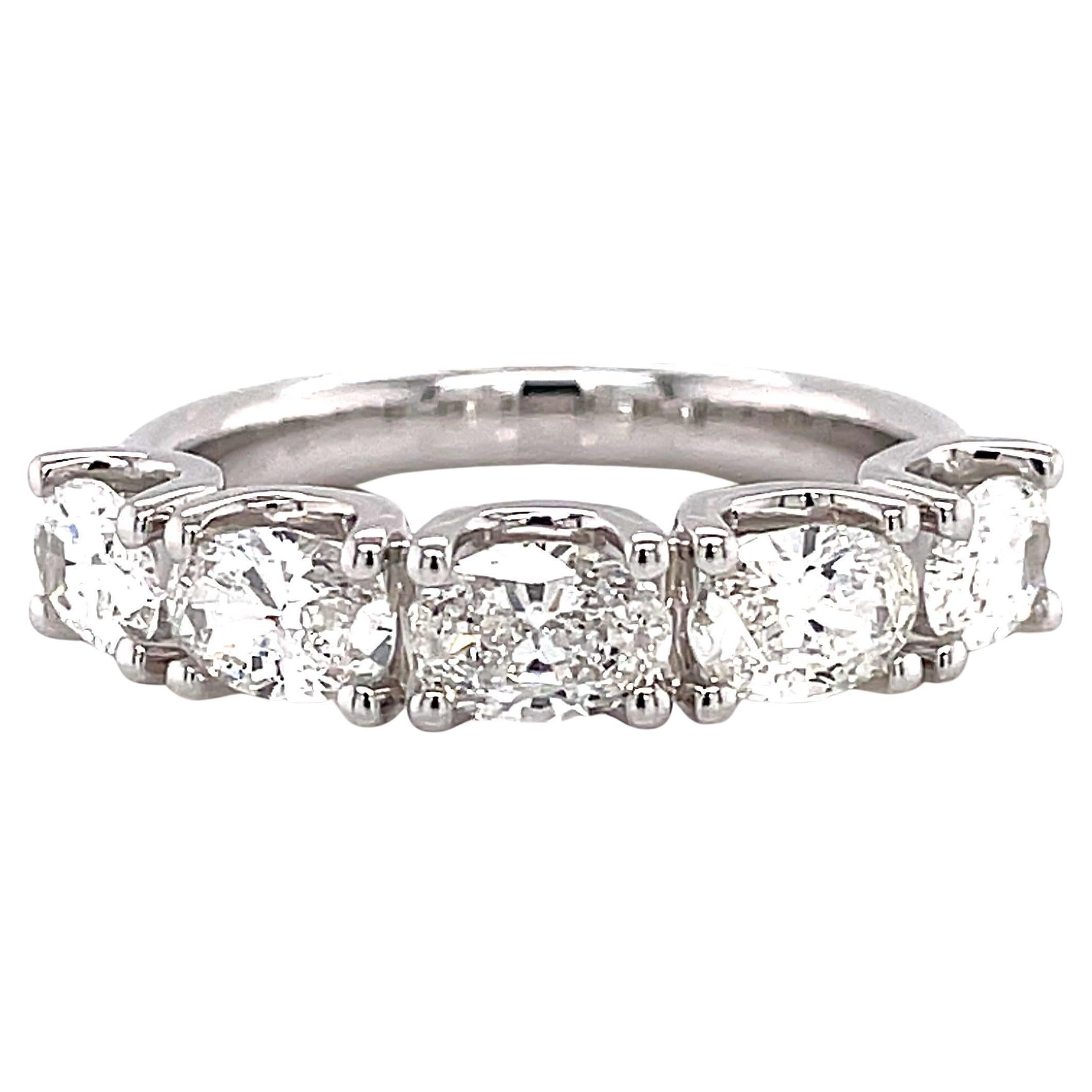 Alexander Beverly Hills 1.63ct Oval Diamond East West Half Eternity 18k