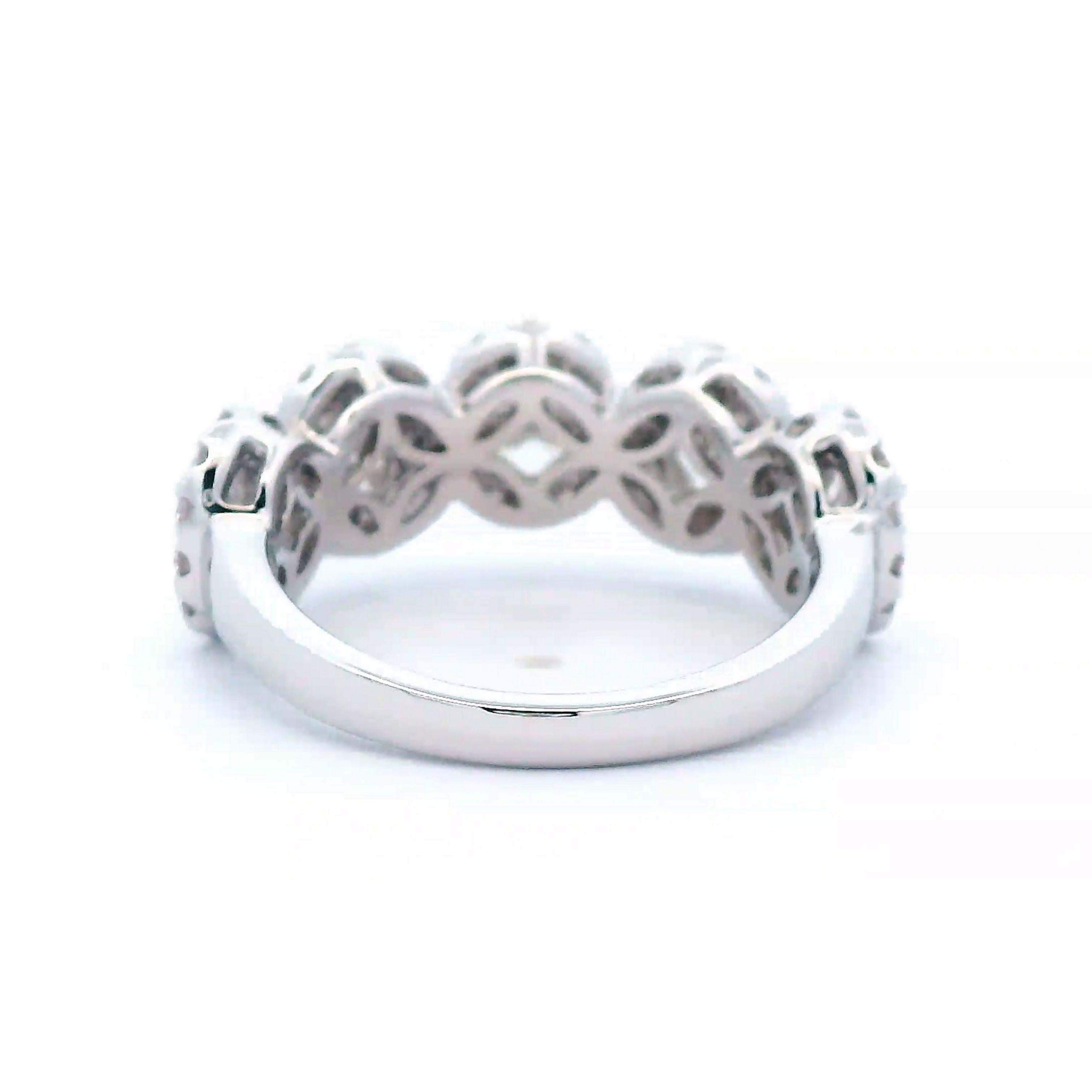 Alexander Beverly Hills Media alianza de diamantes ovalados 1,64 ct Oro blanco 18k Corte oval en venta