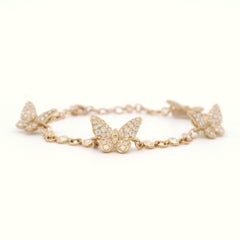 Alexander Beverly Hills 1.65ct Diamond Butterfly Bracelet 18k Yellow Gold