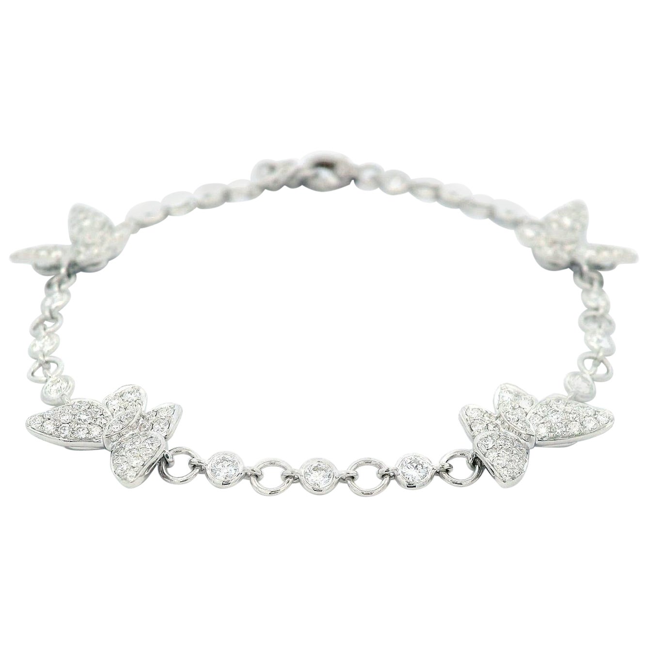 Alexander Beverly Hills - Bracciale a farfalla con diamanti da 1,66 carati - Oro bianco 18 carati