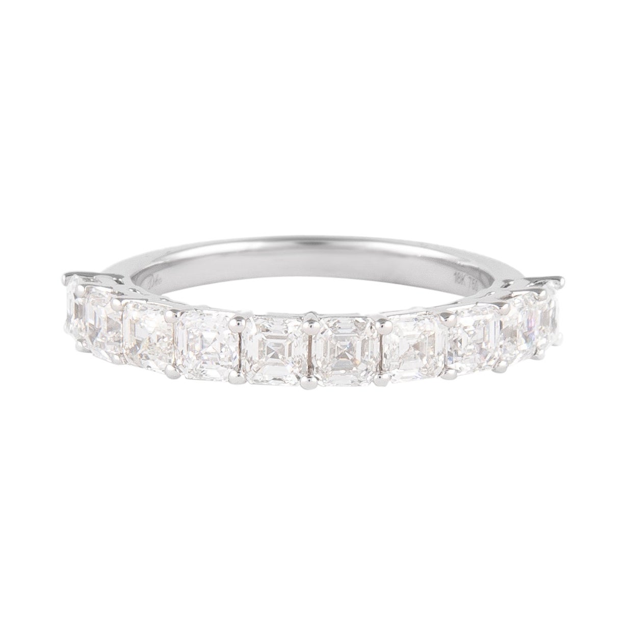 Alexander Beverly Hills 1.68ct Asscher Cut Diamond D-F VVS Half Eternity 18k
