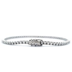 Alexander Beverly Hills 1.70ct Diamond D color Tennis Bracelet 18k White Gold