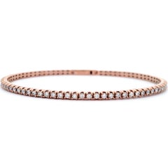 Flexibler Alexander Beverly Hills-Tennisarmreif aus Roségold mit 1.73 Karat Diamanten