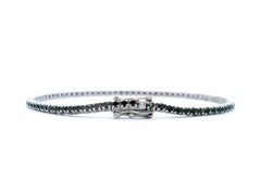Alexander Beverly Hills 1.77ct Black Diamond Tennis Bracelet White Gold