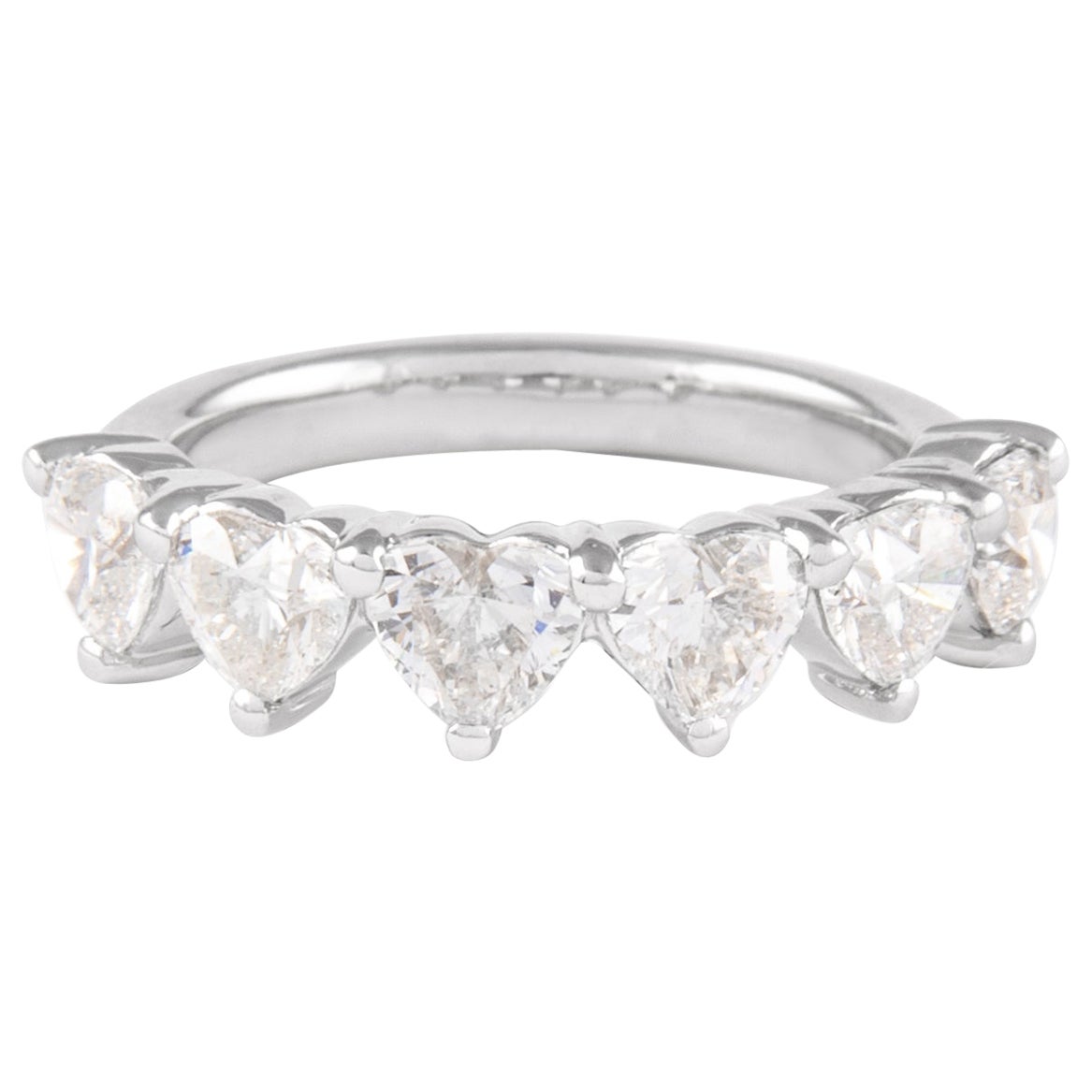 Alexander Beverly Hills 1,84 Karat Herz Diamant D-F VVS2/VS1 Halb-Eternity Platin
