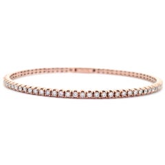 Flexibler Alexander Beverly Hills-Tennisarmreif aus Roségold mit 1,85 Karat Diamanten