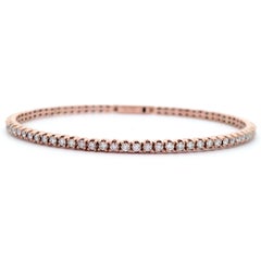 Alexander Beverly Hills Bracciale Tennis Flessibile con Diamante 1,85ct Oro Rosa