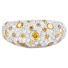 Alexander Beverly Hills 1,86ct Fancy Greene & Greene Yellow Multi Diamond Ring 18k