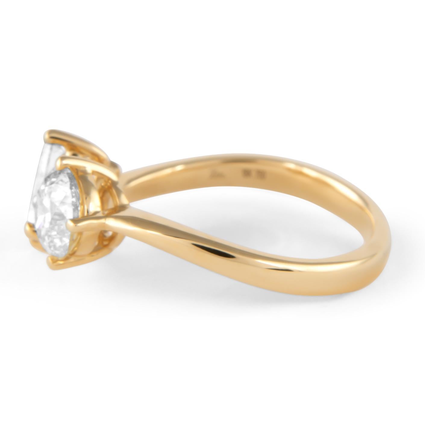 Alexander Beverly Hills 1,86 Karat Prinzessin & runder Diamant Toi Et Moi Ring 18k (Zeitgenössisch) im Angebot