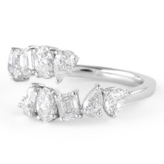 Alexander Beverly Hills 1.92ct Multi Diamond Bypass Ring 18k White Gold