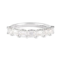 Alexander Beverly Hills 1.93ct Emerald Cut Diamond East West Half Eternity 18k