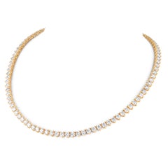 Alexander Beverly Hills 19,42ct Collana tennis con diamanti a 3 punte 18k