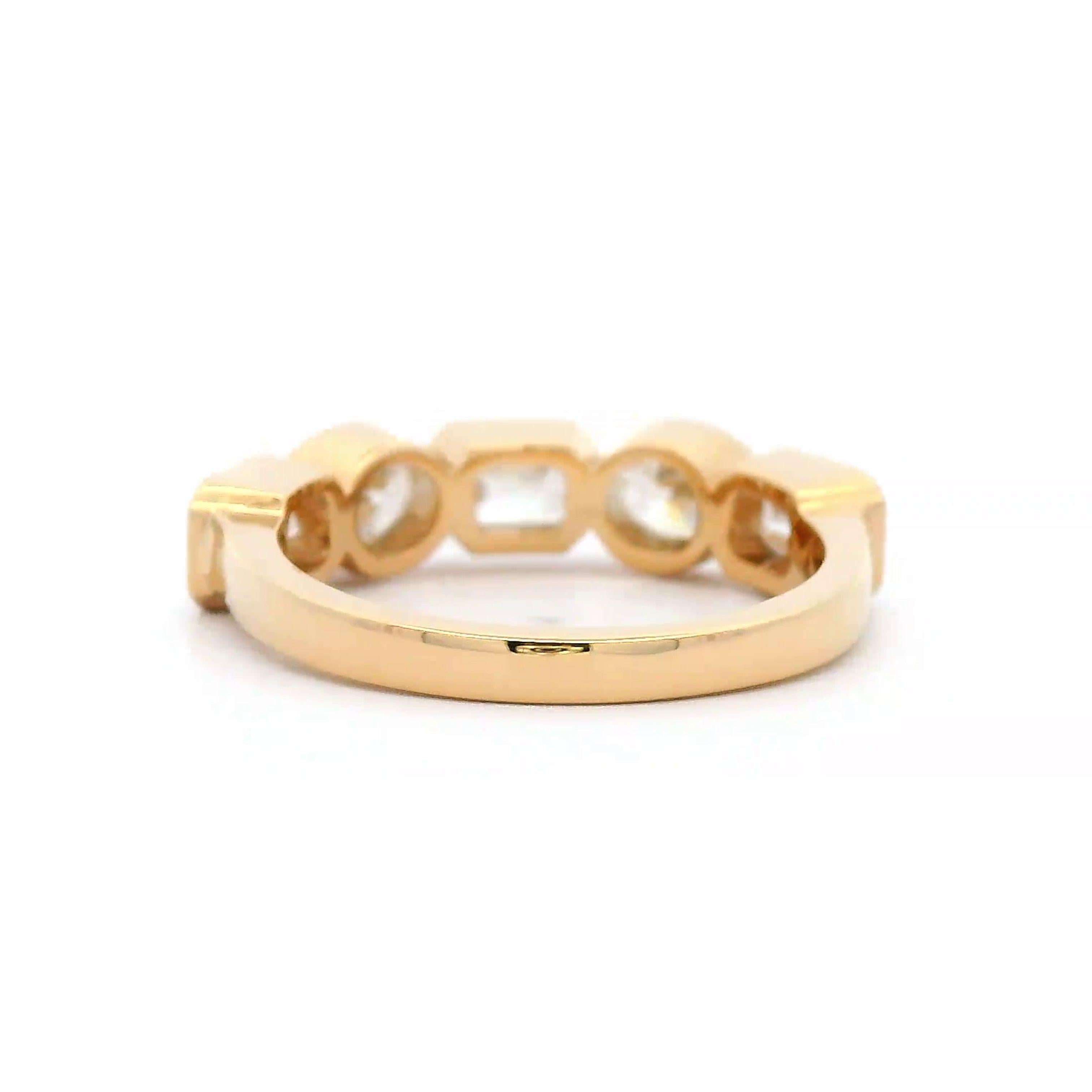 Oval Cut Alexander Beverly Hills 1.98ct Oval Diamond Half Eternity Band 18k Yellow Gold