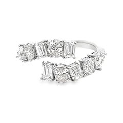 Alexander Beverly Hills 1.99ct Multi Diamond Bypass Ring 18k White Gold