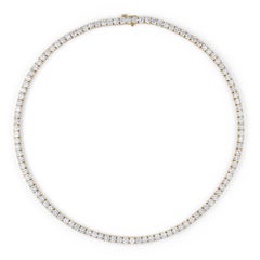 Alexander Beverly Hills Collier tennis en or jaune 18 carats avec diamants 20,12 carats