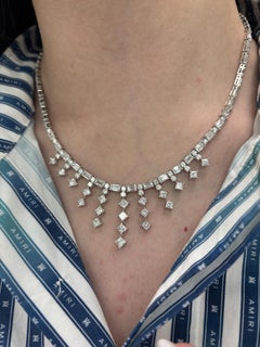 Alexander Beverly Hills 20.24ct Grand Multi Diamond Necklace 18k White Gold