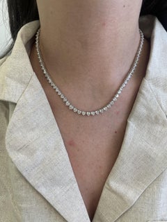 Alexander Beverly Hills 20.52ct Heart Diamond Tennis Necklace 18k White Gold