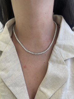 Alexander Beverly Hills 20,60 Karat Diamant-Tennis-Halskette 18k Weißgold 16,5 Karat