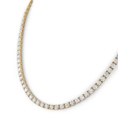 Alexander Beverly Hills 20.98ct Diamond Tennis Necklace 18k Yellow Gold 16in