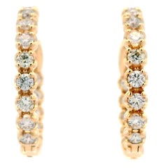Alexander Beverly Hills 2,10 Karat runde Diamant-Creolen-Ohrringe 18k Gelbgold
