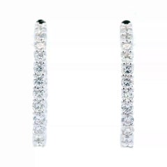 Alexander Beverly Hills 2.11ct Round Diamond Hoop Earrings White Gold