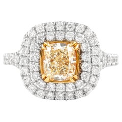 Alexander Beverly Hills - Anello aureolato con diamante giallo VS2 da 2,12 carati - 18 carati bicolore