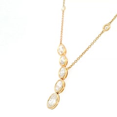 Alexander Beverly Hills 2.14ct Oval Diamond Pendant Necklace 18k Yellow Gold