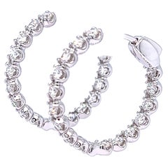 Alexander Beverly Hills 2,14 Karat runde Diamant-Creolen-Ohrringe 18k Weißgold