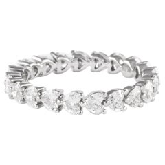Alexander Beverly Hills 2.15ct Heart Diamond D-F VVS2/VS1 Eternity Band 18k 7.25
