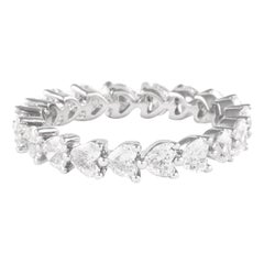 Alexander Beverly Hills 2.15ct Heart Diamond D-F VVS2/VS1 Eternity Band 18k S-6