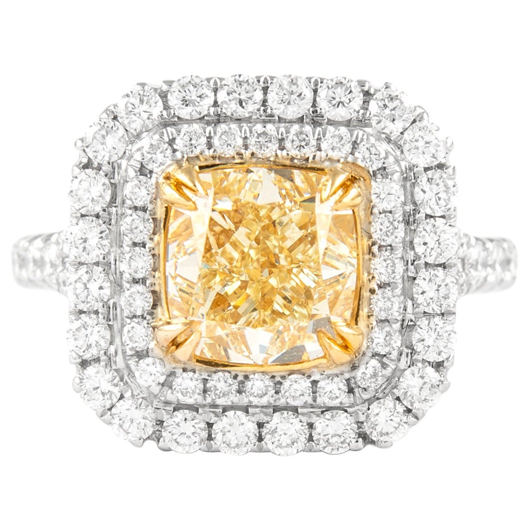 Alexander Beverly Hills 2.22ct Fancy Intense Yellow VS2 Diamond Ring 18k
