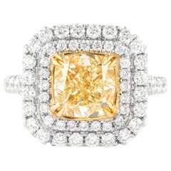 Alexander Beverly Hills 2.22ct Fancy Intense Yellow VS2 Diamond Ring 18k