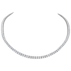 Alexander Beverly Hills 22.58ct Radiant Diamond Tennis Necklace 18k White Gold