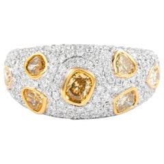 Alexander Beverly Hills 2,27ct Fancy Light Brown Yellow Multi Diamond Ring 18k