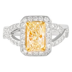 Alexander Beverly Hills 2,30 Karat Ausgefallener gelber VS1 Strahlender Diamantring 18k