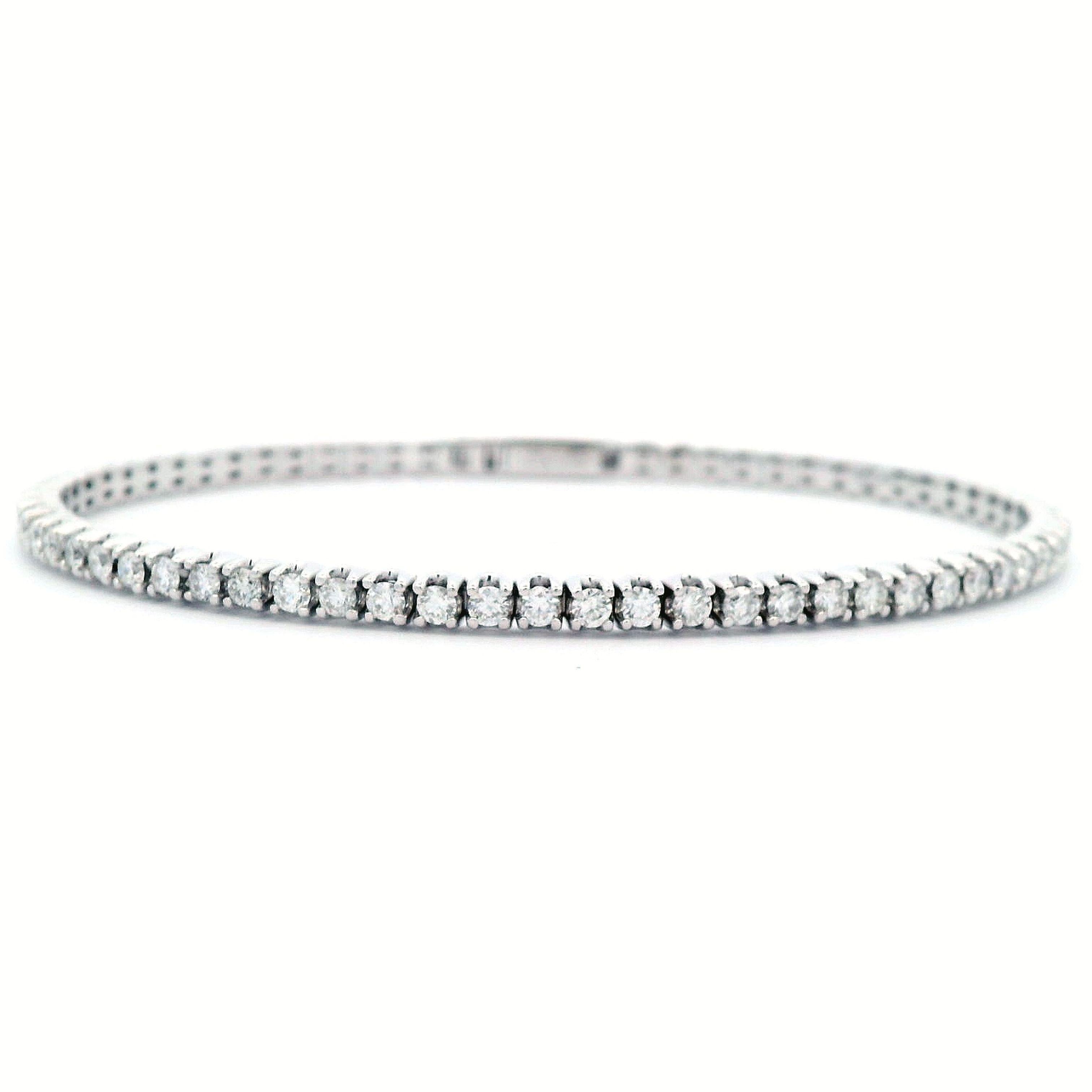 Alexander Beverly Hills Pulsera Tenis Flexible Oro 2.33 ct Diamantes Corte redondo en venta