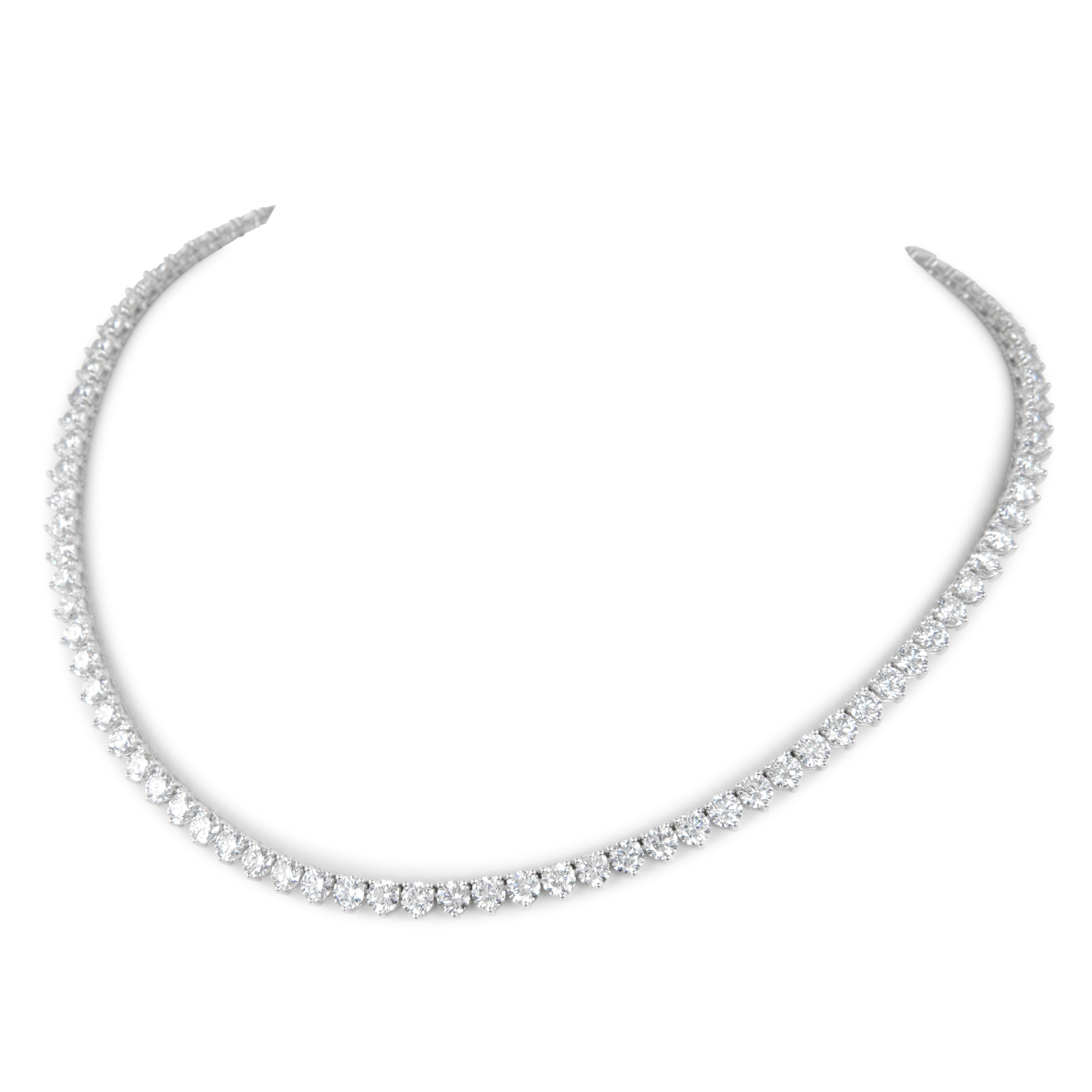 Alexander Beverly Hills Collar de tenis de tres puntas con diamantes de 23,31 ct 18k Contemporáneo en venta