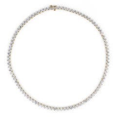 Alexander Beverly Hills 23,47 Karat Diamant-Tennis-Halskette mit 3 Zacken, 18k